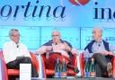 Sergio Romano, Enrico Cisnetto e Stefano Rodotà sul palco di "Cortina InConTra"